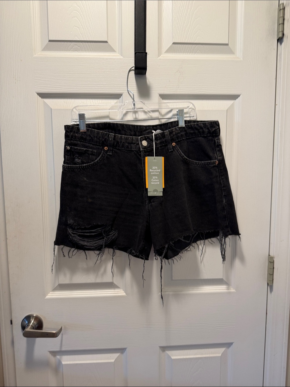 Target Black Distressed Denim Jean Shorts